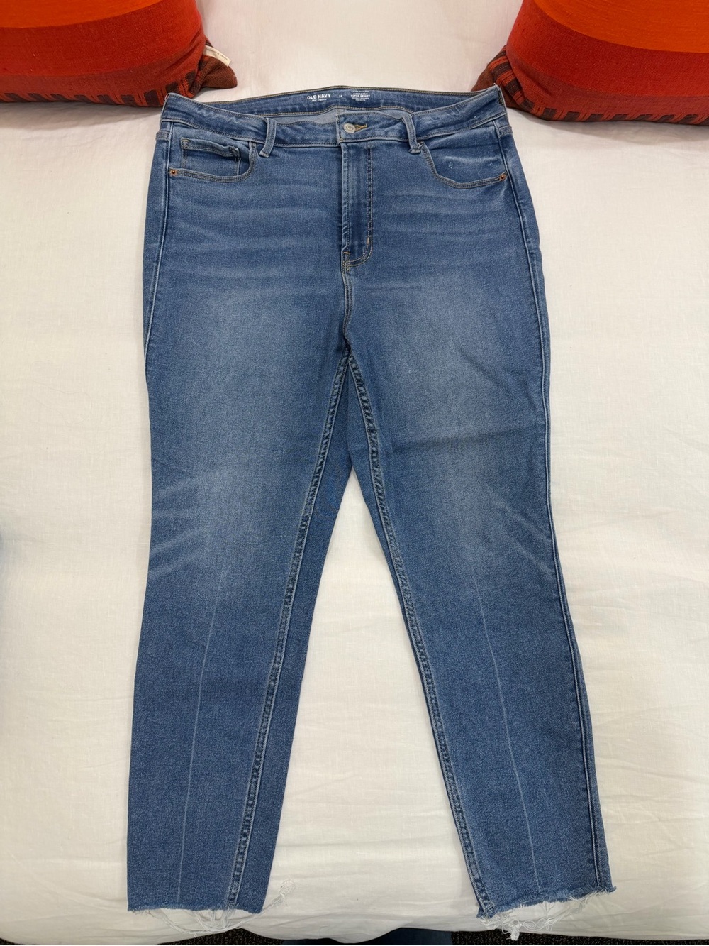 Old Navy Rockstar Super Skinny Jeans Blue Waist 16